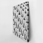 Πίνακας σε Καμβά BLACK AND WHITE ARCHITECTURAL ZIGZAG PATTERN