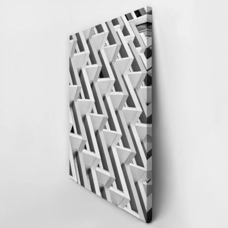 Πίνακας σε Καμβά BLACK AND WHITE ARCHITECTURAL ZIGZAG PATTERN - Πολεις και Αρχιτεκτονικη Sticky 2