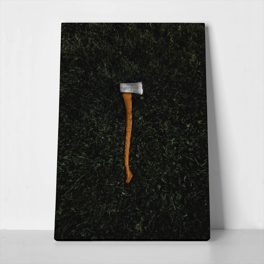 Πίνακας σε Καμβά RUSTIC FARMHOUSE AXE 3