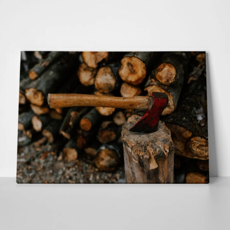 Πίνακας σε Καμβά RUSTIC FARMHOUSE AXE 4 - 