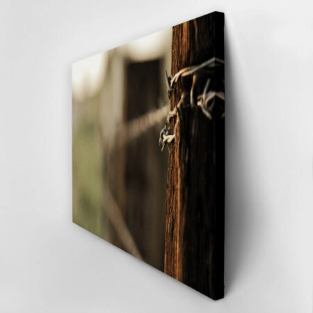 Πίνακας σε Καμβά RUSTIC FARMHOUSE BARBWIRE 2 -  Sticky 2