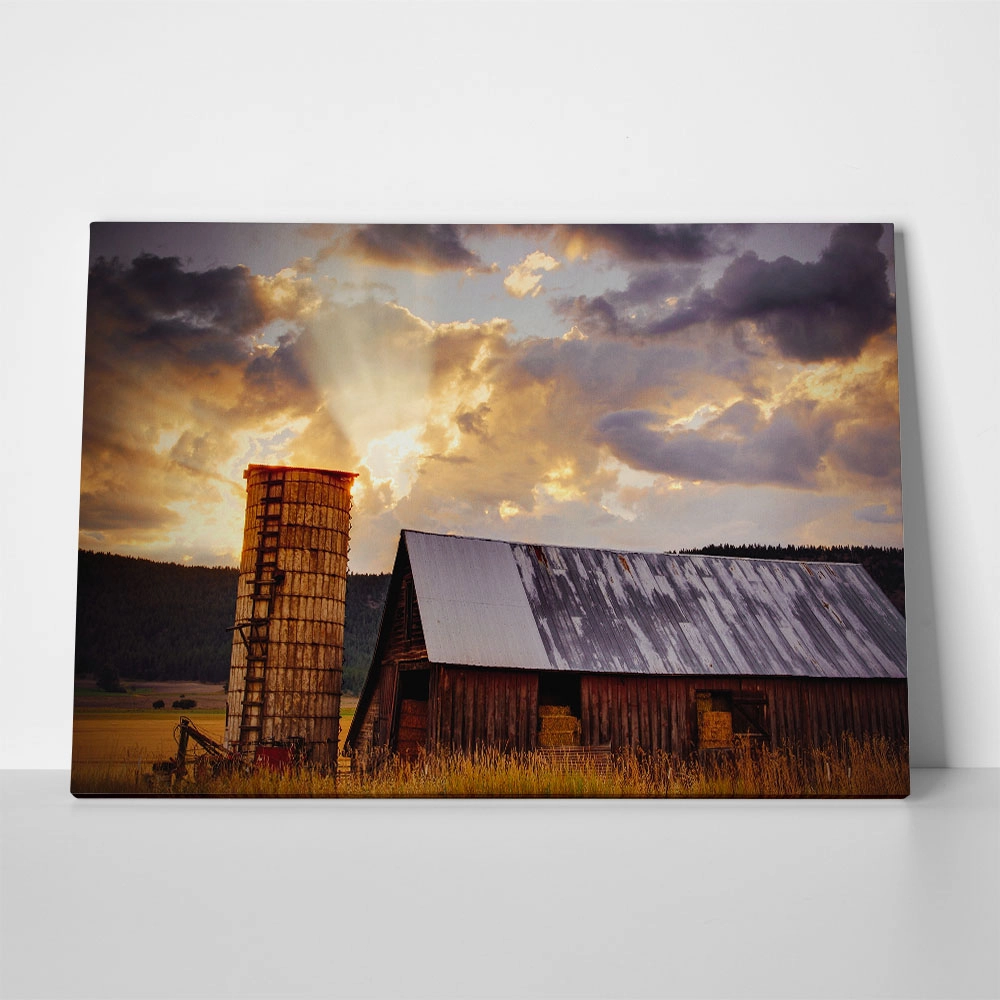 Πίνακας σε Καμβά RUSTIC FARMHOUSE BARN 26