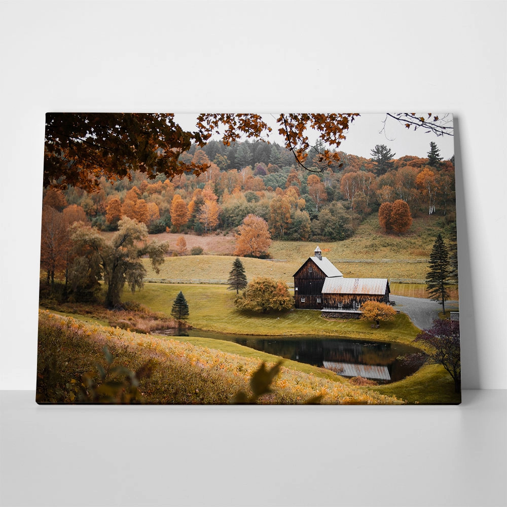 Πίνακας σε Καμβά RUSTIC FARMHOUSE BARN 4