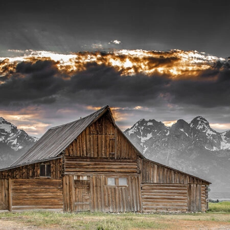 Πίνακας σε Καμβά RUSTIC FARMHOUSE BARN 7 -  Sticky 5