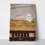 Πίνακας σε Καμβά RUSTIC FARMHOUSE CABIN ROOF
