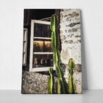 Πίνακας σε Καμβά RUSTIC FARMHOUSE CACTUS 3