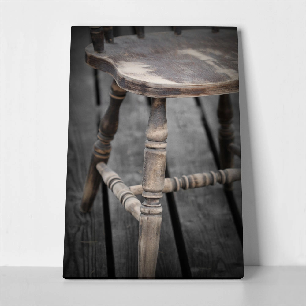 Πίνακας σε Καμβά RUSTIC FARMHOUSE CHAIR