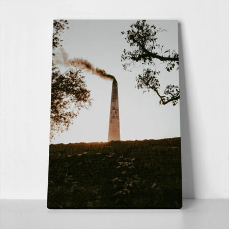 Πίνακας σε Καμβά RUSTIC FARMHOUSE CHIMNEY 2