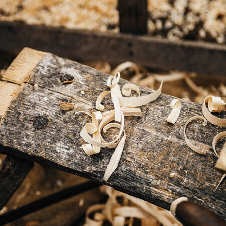 Πίνακας σε Καμβά RUSTIC FARMHOUSE CHIPPED WOOD -  Sticky 5