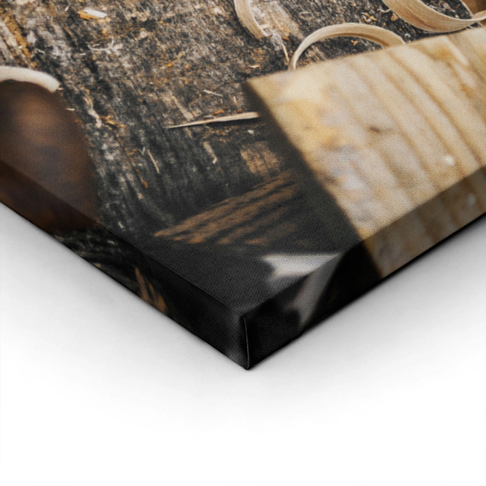 Πίνακας σε Καμβά RUSTIC FARMHOUSE CHIPPED WOOD