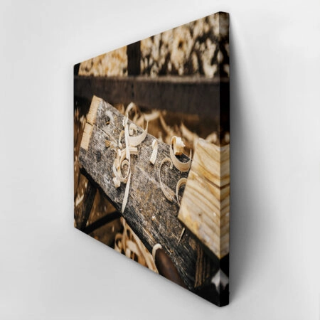 Πίνακας σε Καμβά RUSTIC FARMHOUSE CHIPPED WOOD -  Sticky 2