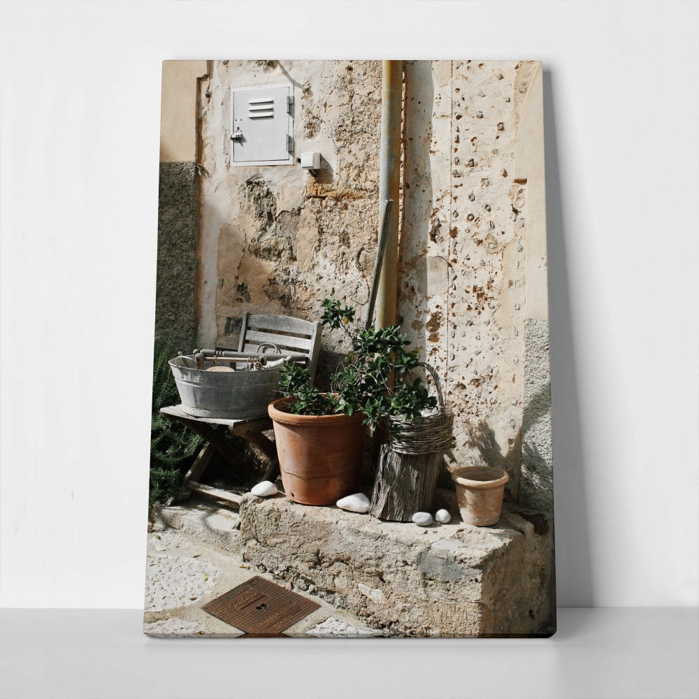 Πίνακας σε Καμβά RUSTIC FARMHOUSE CORNER