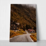 Πίνακας σε Καμβά RUSTIC FARMHOUSE COUNTRY ROAD