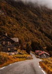 Πίνακας σε Καμβά RUSTIC FARMHOUSE COUNTRY ROAD