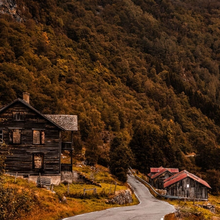 Πίνακας σε Καμβά RUSTIC FARMHOUSE COUNTRY ROAD -  Sticky 5