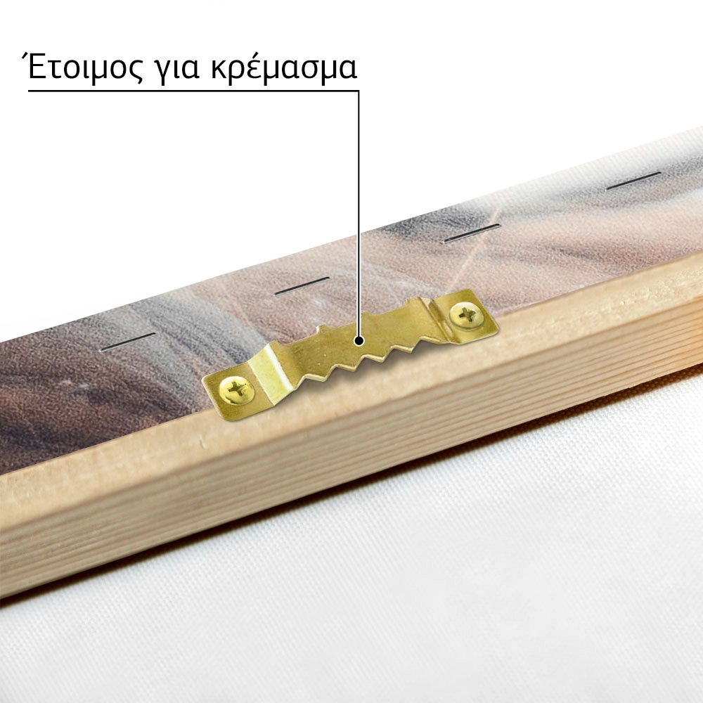 Πίνακας σε Καμβά RUSTIC FARMHOUSE COW 10