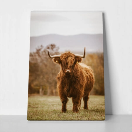 Πίνακας σε Καμβά RUSTIC FARMHOUSE COW 11 - 