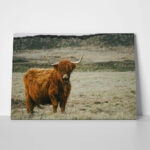 Πίνακας σε Καμβά RUSTIC FARMHOUSE COW 19