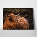 Πίνακας σε Καμβά RUSTIC FARMHOUSE COW 21