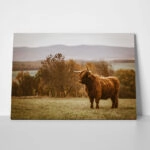 Πίνακας σε Καμβά RUSTIC FARMHOUSE COW 22