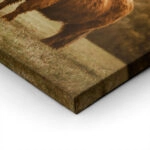 Πίνακας σε Καμβά RUSTIC FARMHOUSE COW 22