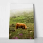 Πίνακας σε Καμβά RUSTIC FARMHOUSE COW 7