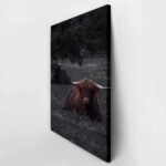 Πίνακας σε Καμβά RUSTIC FARMHOUSE COW 8