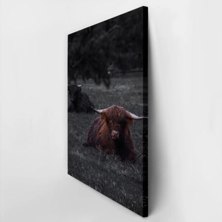 Πίνακας σε Καμβά RUSTIC FARMHOUSE COW 8 -  Sticky 2