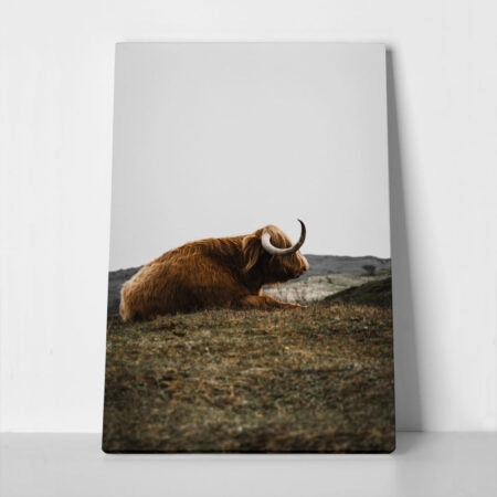 Πίνακας σε Καμβά RUSTIC FARMHOUSE COW 9 - 