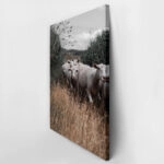 Πίνακας σε Καμβά RUSTIC FARMHOUSE COWS 6