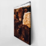 Πίνακας σε Καμβά RUSTIC FARMHOUSE COWS 7