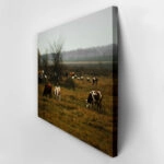Πίνακας σε Καμβά RUSTIC FARMHOUSE COWS 8
