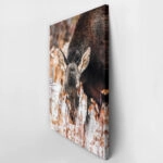 Πίνακας σε Καμβά RUSTIC FARMHOUSE DEER