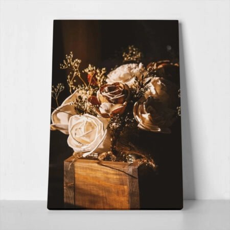 Πίνακας σε Καμβά RUSTIC FARMHOUSE DRIED FLOWERS - 