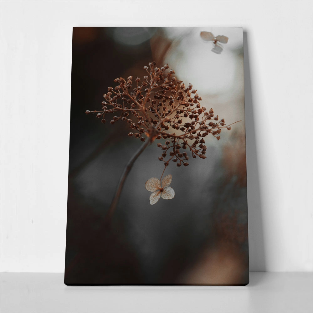 Πίνακας σε Καμβά RUSTIC FARMHOUSE DRIED LEAVES 2