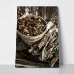 Πίνακας σε Καμβά RUSTIC FARMHOUSE DRIED WOOD