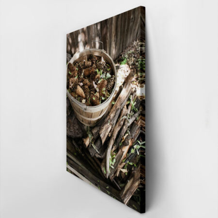 Πίνακας σε Καμβά RUSTIC FARMHOUSE DRIED WOOD -  Sticky 2