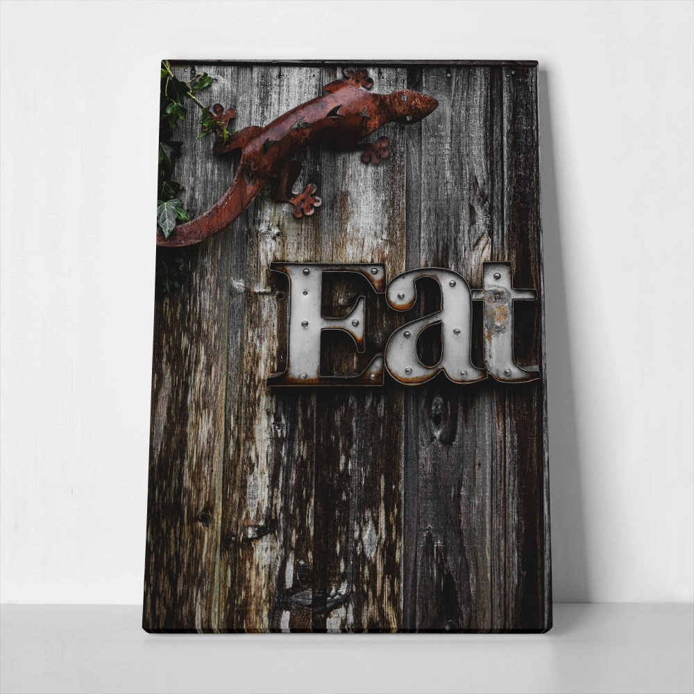 Πίνακας σε Καμβά RUSTIC FARMHOUSE EAT