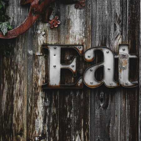 Πίνακας σε Καμβά RUSTIC FARMHOUSE EAT -  Sticky 5