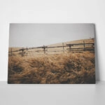 Πίνακας σε Καμβά RUSTIC FARMHOUSE FENCE 2