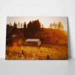 Πίνακας σε Καμβά RUSTIC FARMHOUSE FIELD CABIN 10