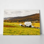 Πίνακας σε Καμβά RUSTIC FARMHOUSE FIELD CABIN 7