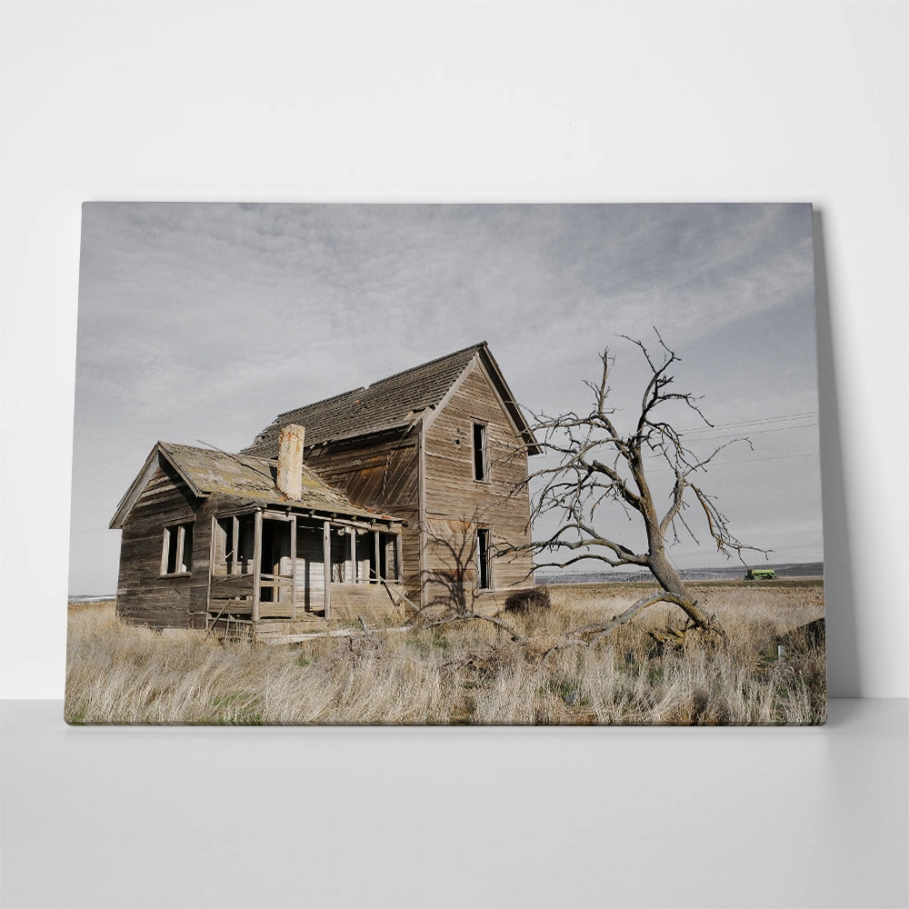 Πίνακας σε Καμβά RUSTIC FARMHOUSE FIELD CABIN 8