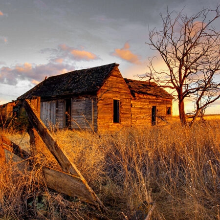 Πίνακας σε Καμβά RUSTIC FARMHOUSE FIELD CABIN 9 -  Sticky 5