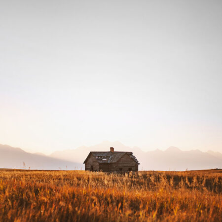 Πίνακας σε Καμβά RUSTIC FARMHOUSE FIELD CABIN -  Sticky 5