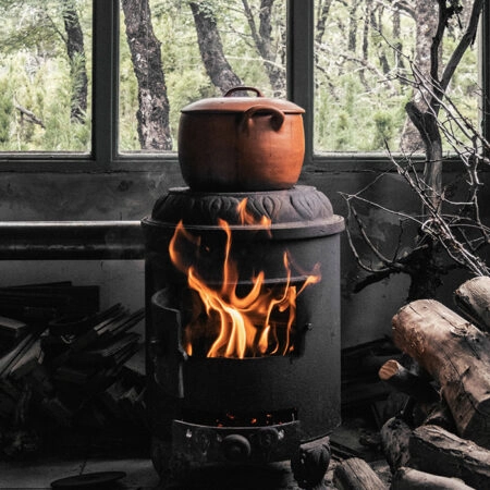 Πίνακας σε Καμβά RUSTIC FARMHOUSE FIRE 2 -  Sticky 5