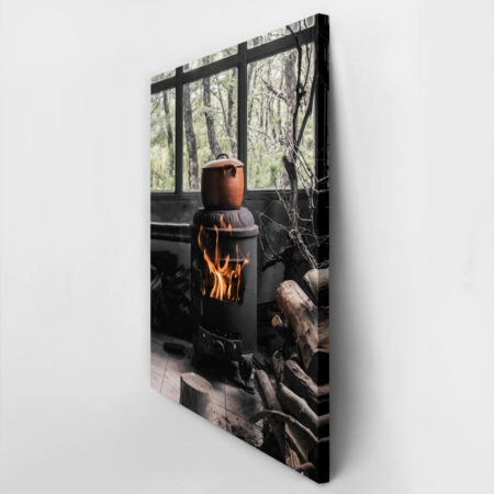 Πίνακας σε Καμβά RUSTIC FARMHOUSE FIRE 2 -  Sticky 2