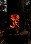 Πίνακας σε Καμβά RUSTIC FARMHOUSE FIRE