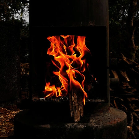 Πίνακας σε Καμβά RUSTIC FARMHOUSE FIRE -  Sticky 5