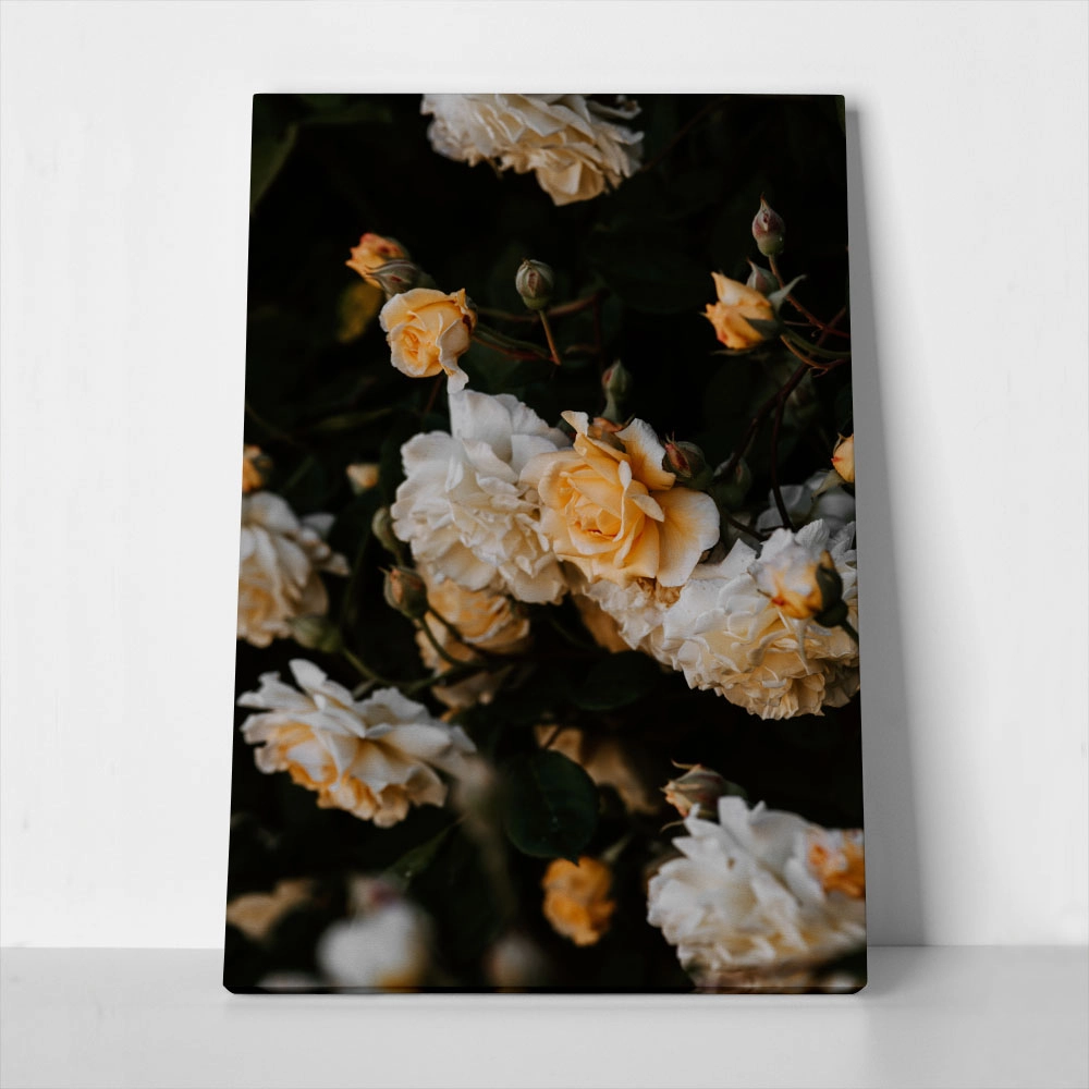 Πίνακας σε Καμβά RUSTIC FARMHOUSE FLOWERS